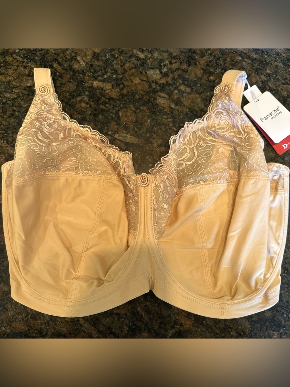 Panache Superbra Harmony Full Cup Bra Nude 38JJ (US) Lace Sexy Underwire New